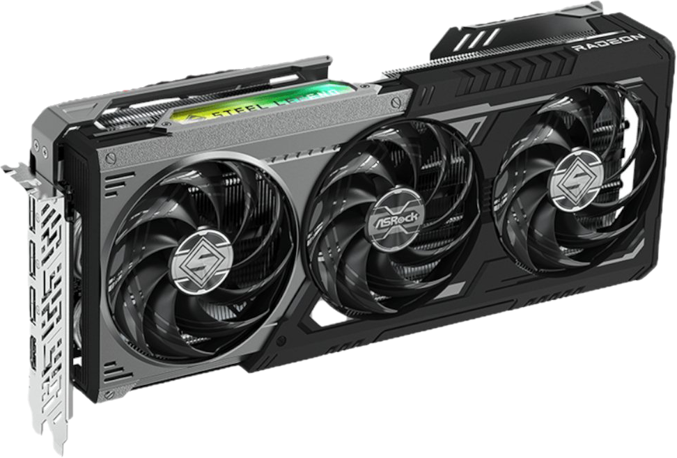 ASRock Radeon RX9070 XT Steel Legend Dark 16GB Graphics Card