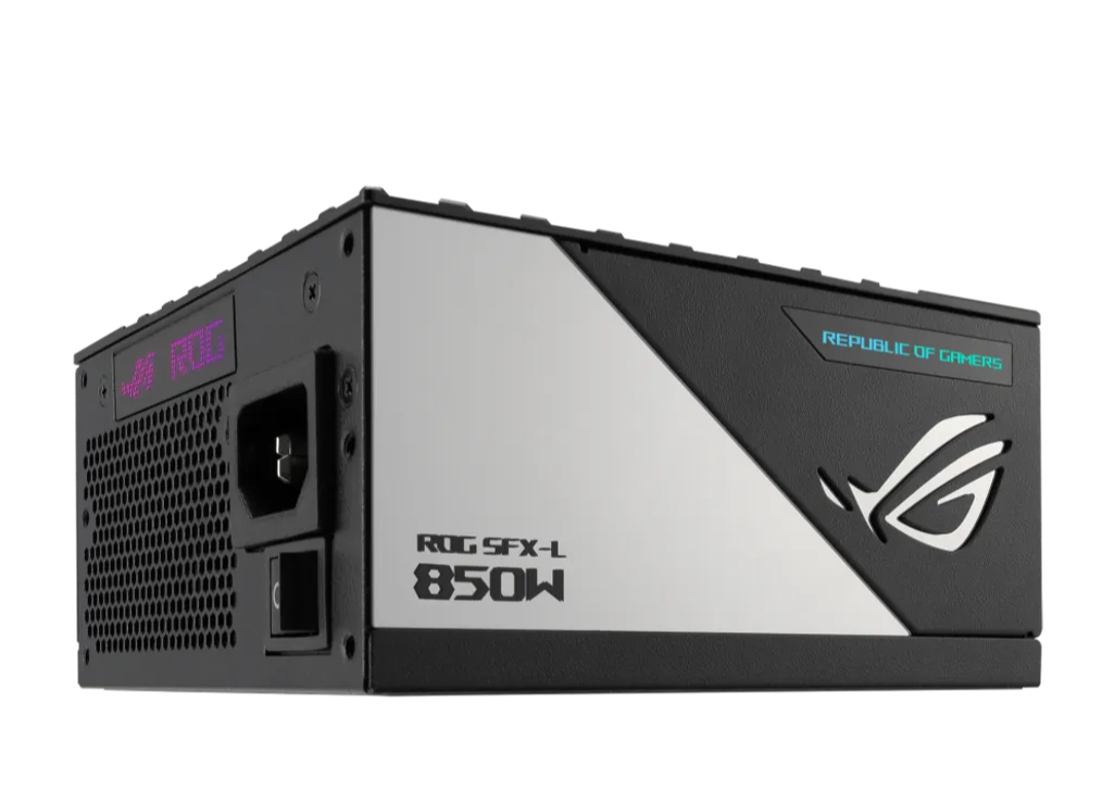 Republic of Gamers power supply unit on a white background