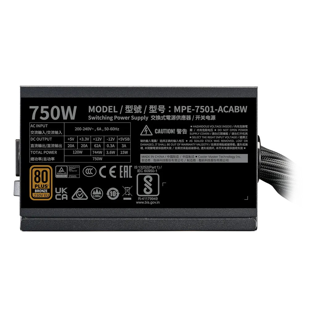 Cooler Master MWE Bronze 750 V3 230V