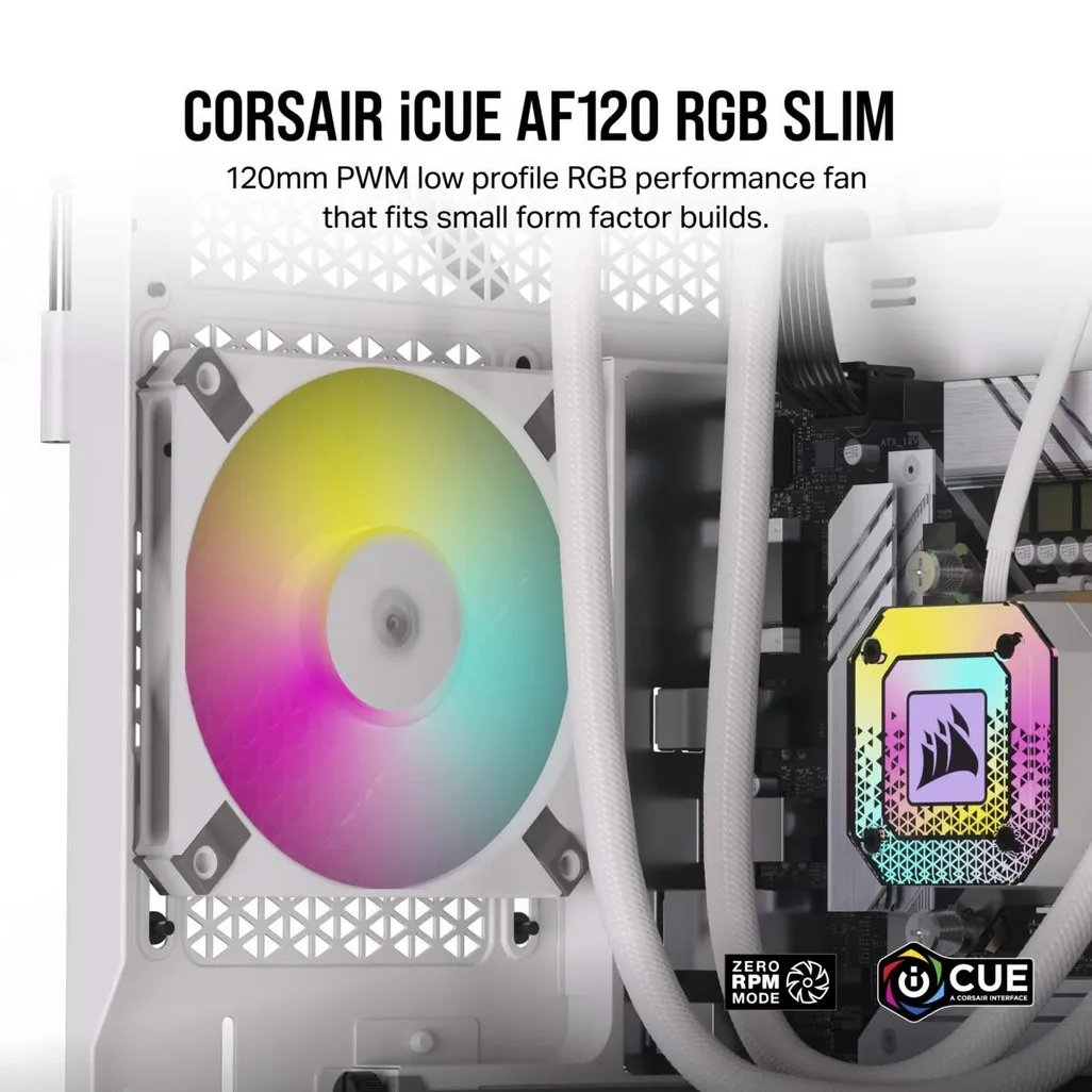 Corsair iCUE AF120 RGB SLIM 120mm PWM Fluid Dynamic Bearing Fan