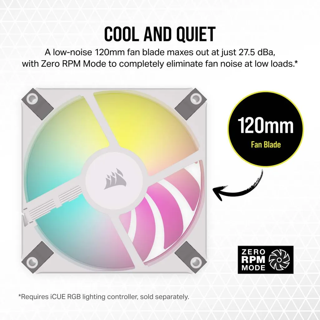 Corsair iCUE AF120 RGB SLIM 120mm PWM Fluid Dynamic Bearing Fan