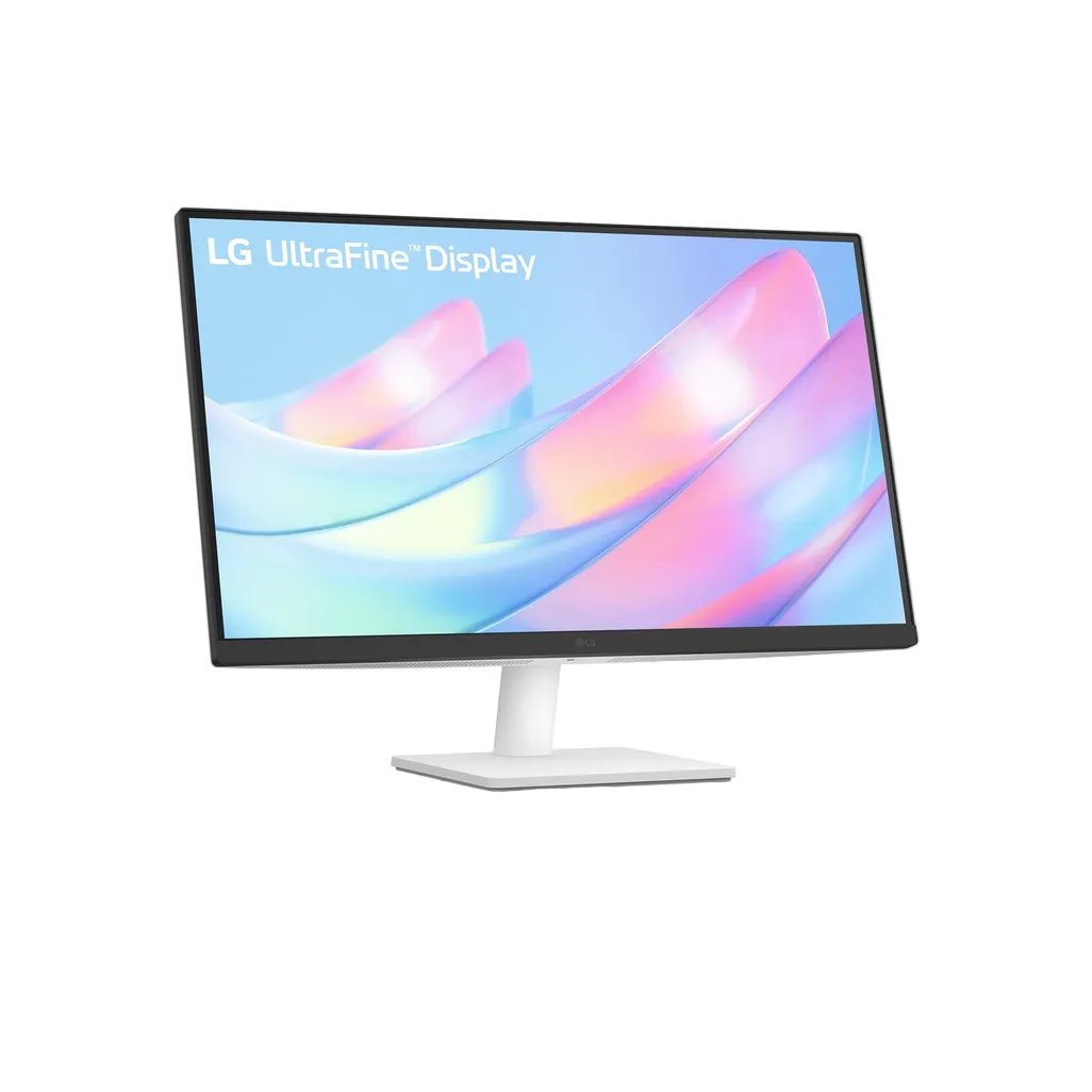 LG UltraFine Display monitor on a white background