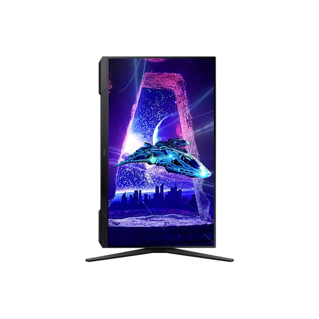 Gaming monitor with a futuristic design on a white background