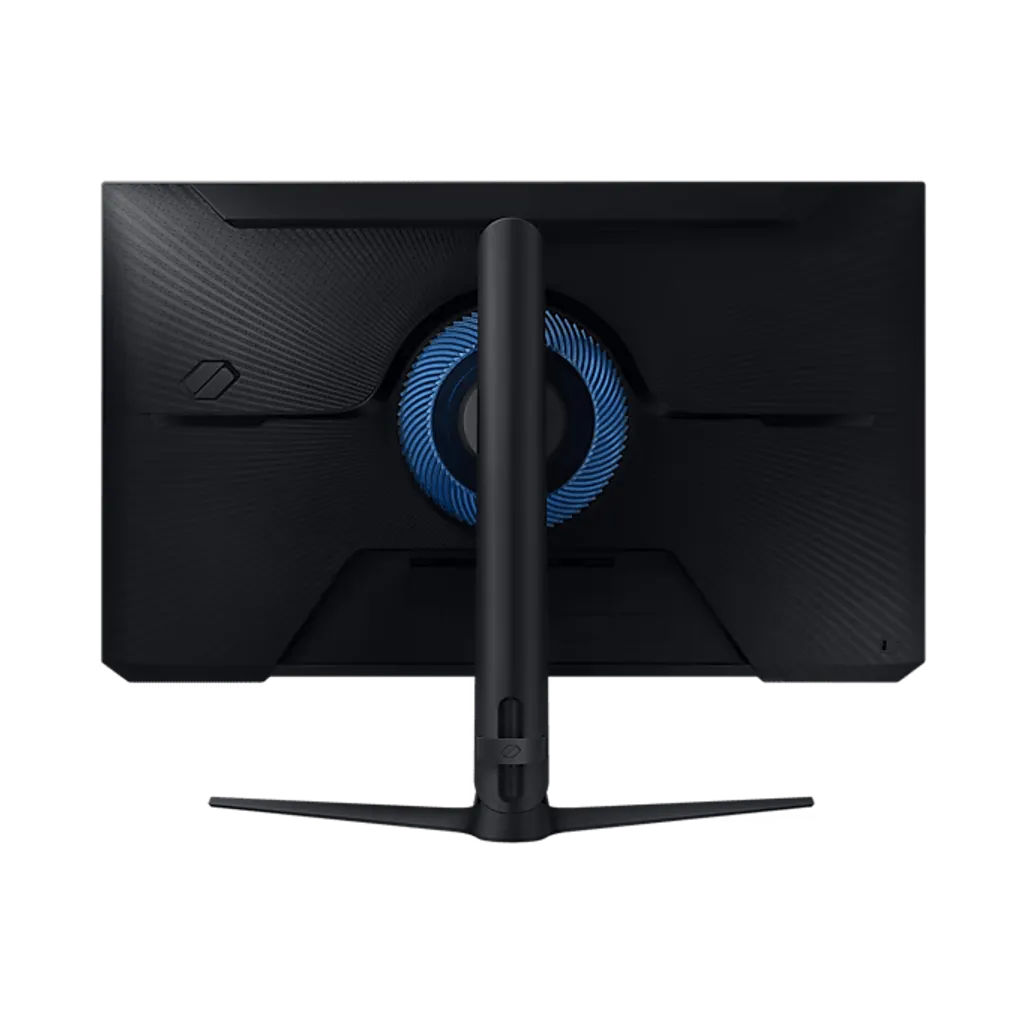 Gaming monitor with a brand logo on a white background