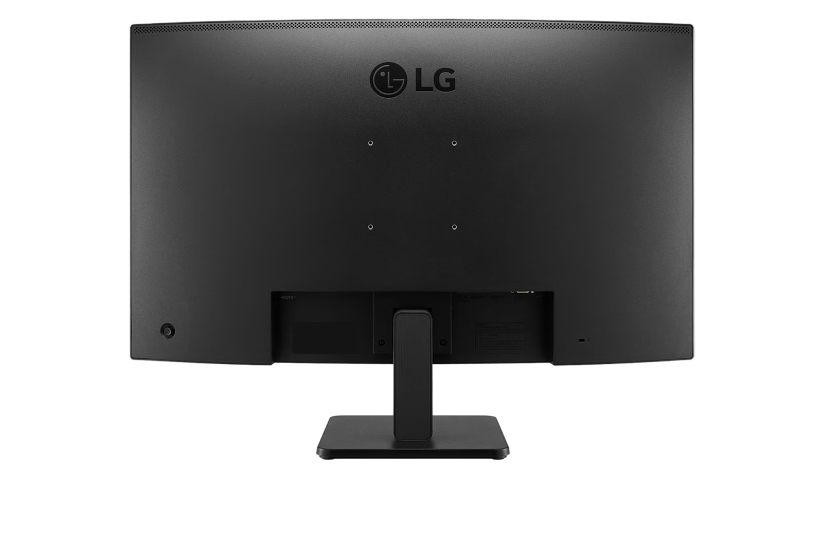 Black LG monitor on a white background