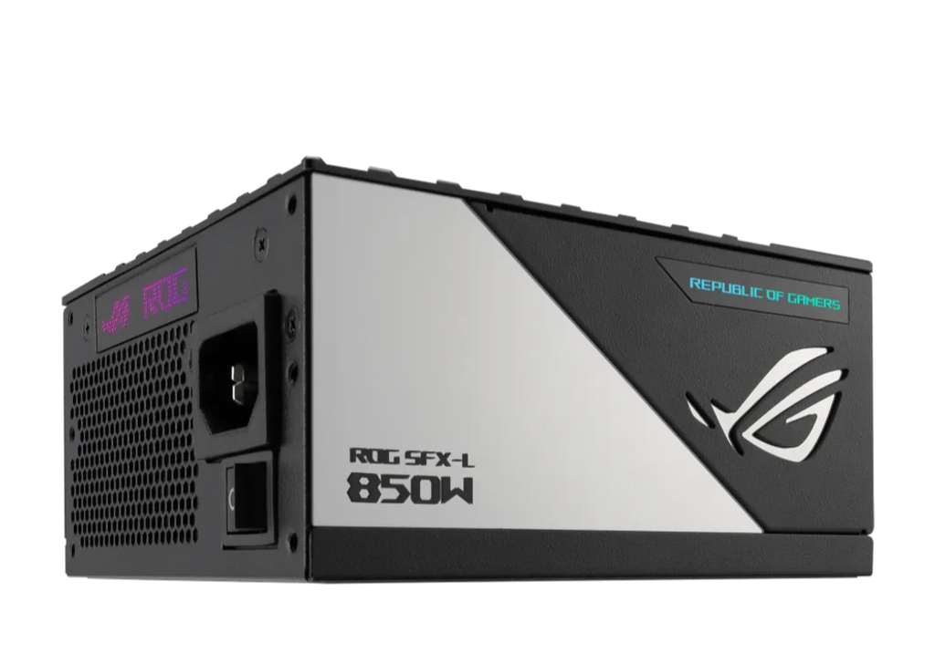 Republic of Gamers power supply unit on a white background