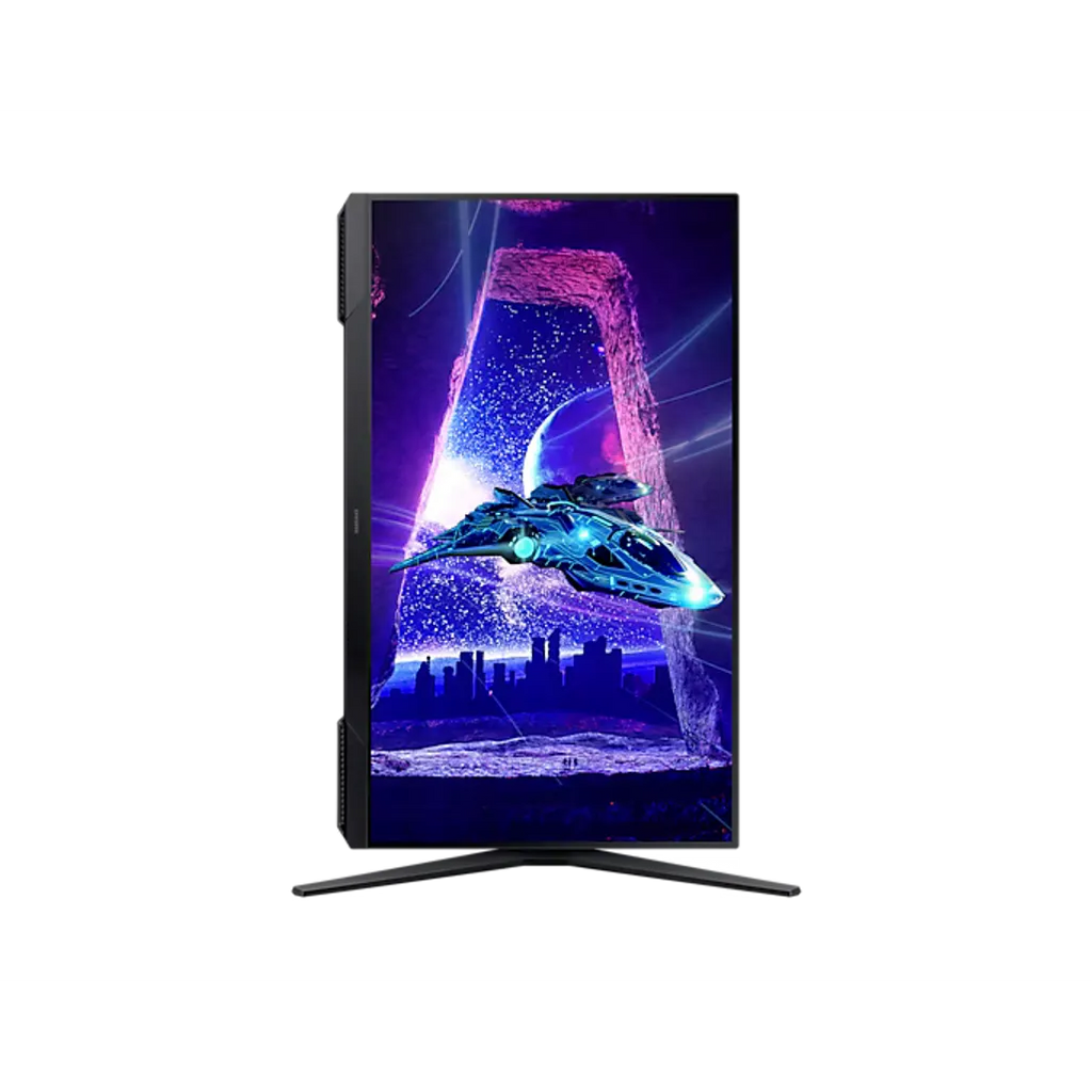 Gaming monitor with a futuristic design on a white background